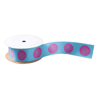 Pink Water Polo Ball Satin Ribbon Satinband