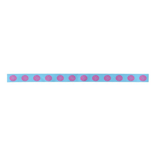 Pink Water Polo Ball Satin Ribbon Satinband (Vorderseite)
