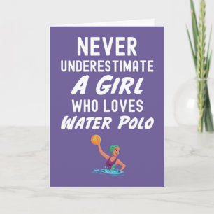 Pink Water Polo Karten für Mädchen