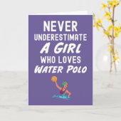 Pink Water Polo Karten für Mädchen (Gelbe Blume)