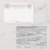 Pink Watercolo Snowflakes Baby Duschberatung Karte (Vorne/Hinten)