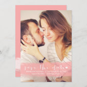 PINK WATERCOLOR ANKÜNDIGUNG DATUM FREIHALTEN (Vorne/Hinten)