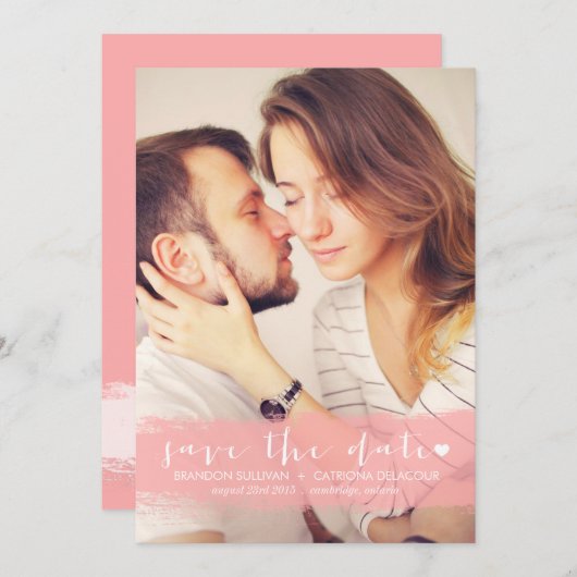 PINK WATERCOLOR ANKÜNDIGUNG DATUM FREIHALTEN (Vorne/Hinten)