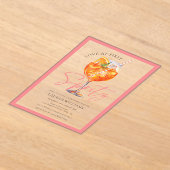 Pink Watercolor Aperol Spritz Brautparty Acryleinladungen (Ablage )