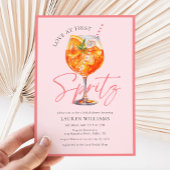 Pink Watercolor Aperol Spritz Brautparty Einladung