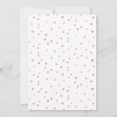 Pink Watercolor Baby Dusche Einladung (Rückseite)