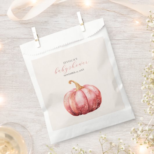 Pink Watercolor Baby Dusche Gefallen Taschen Geschenktütchen (Ausgeschnitten)