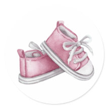 Pink Watercolor Baby Hinterns Babydusche