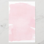 Pink Watercolor Baby Predictions Game (Rückseite)