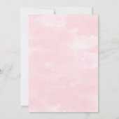 Pink Watercolor Baby Sprinkle, Mädchen, Babydusche Einladung (Rückseite)