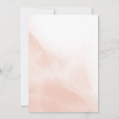 Pink Watercolor Babydusche Einladung (Rückseite)