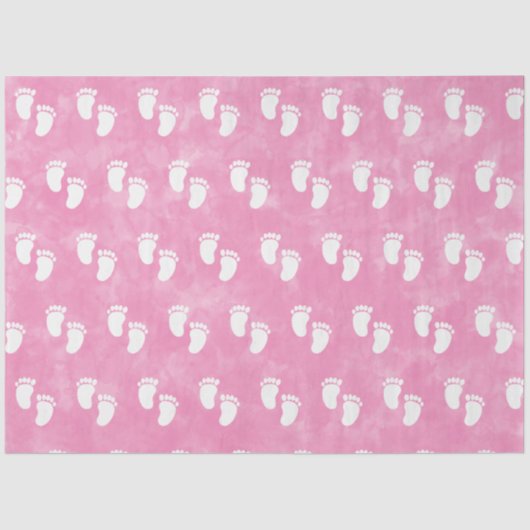 Pink Watercolor Babydusche Muster Seidenpapier (Vorderseite)