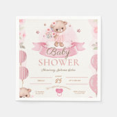 Pink Watercolor Babydusche Serviette (Vorderseite)