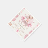 Pink Watercolor Babydusche Serviette (Ecke)
