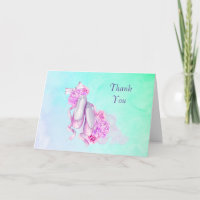 Pink Watercolor Ballet Shoes Danke