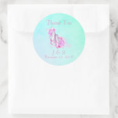 Pink Watercolor Ballet Shoes Hochzeit Danke Runder Aufkleber (Tasche)