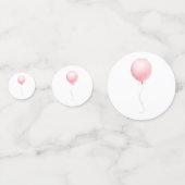Pink Watercolor Balloons Konfetti (Rückseiten)