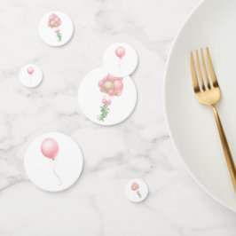 Pink Watercolor Balloons Konfetti