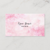 Pink Watercolor Beauty Salon Business Card Visitenkarte (Vorderseite)