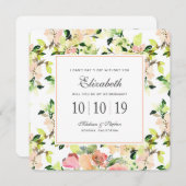 Pink Watercolor Blossom Muster - Bridesmaid Einladung (Vorne/Hinten)