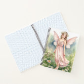 Pink Watercolor Blume Fairy Personalisiert Noteboo Notizblock (Innenseite)