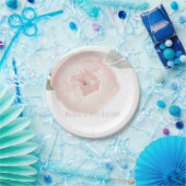 Pink Watercolor Blume Geburtstagspartei Custom Pappteller (Party)