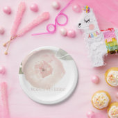 Pink Watercolor Blume Geburtstagspartei Custom Pappteller (Party)