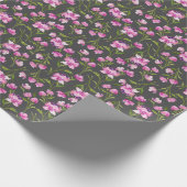 Pink Watercolor Blume Geschenkpapier (Ecke)