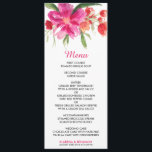 Pink Watercolor Blume Posy Wedding Menu Card Menükarte<br><div class="desc">Diese Karte ist Teil einer Hochzeitssuite. Matching Artikel sind in meinem Geschäft verfügbar.</div>