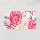 Pink Watercolor Blume Wreath Gift Registrierungsei Begleitkarte (Rückseite)