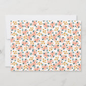 Pink Watercolor Blumengarten Kinderdusche Dankeskarte (Rückseite)