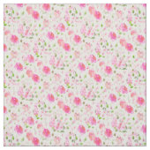 Pink Watercolor Blumengarten Muster Stoff (Muster)