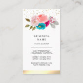 Pink Watercolor Blumengebäck Konditorgebäck Koch B Visitenkarte (Rückseite)