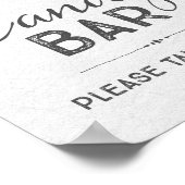 Pink Watercolor Blütencreme Bar Wedding Sign Poster (Ecke)