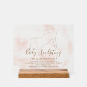 Pink Watercolor Body sculpting contouring spa Acrylschild (Vorderseite)