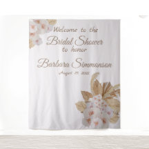 Pink Watercolor Boho Dried Pampa Grass Wedding