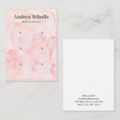 Pink Watercolor Bold Juwelen 3 Earring Display Visitenkarte (Vorne/Hinten)