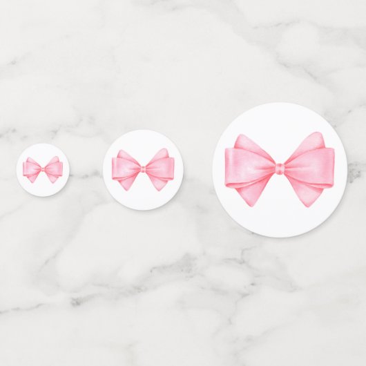 Pink Watercolor Bow Konfetti (Vorderseiten)