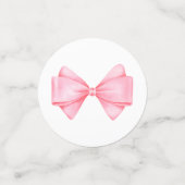 Pink Watercolor Bow Konfetti (Klein Vorderseite)