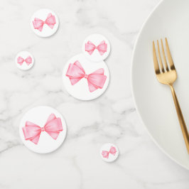 Pink Watercolor Bow Konfetti