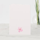 Pink Watercolor Bunny Easter Holiday Card Dankeskarte (Rückseite)