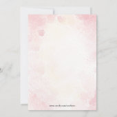 Pink Watercolor Bunny Rabbit Ballons Babydusche Einladung (Rückseite)