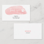 Pink Watercolor Business Danke Karte (Vorne/Hinten)