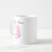 Pink Watercolor Butterfly Mujer Virtuosa Christlic Kaffeetasse (Vorderseite Links)