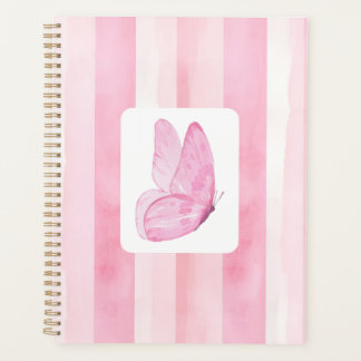 Pink Watercolor Butterfly – Soft Feminine Pastel D Planer