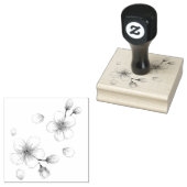 Pink Watercolor Cherry Blossom Muster Gummistempel (Stempel)