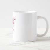 Pink Watercolor Cherry Blossom Muster Jumbo-Tasse (Rechts)