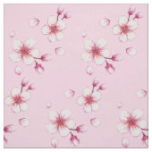 Pink Watercolor Cherry Blossom Muster Stoff (Muster)