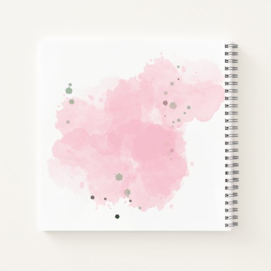 Pink Watercolor Christlich Praetjournal Notizblock (Rückseite)