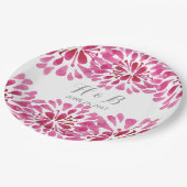 Pink Watercolor Chrysanthemum Paper Teller (Schrägansicht)